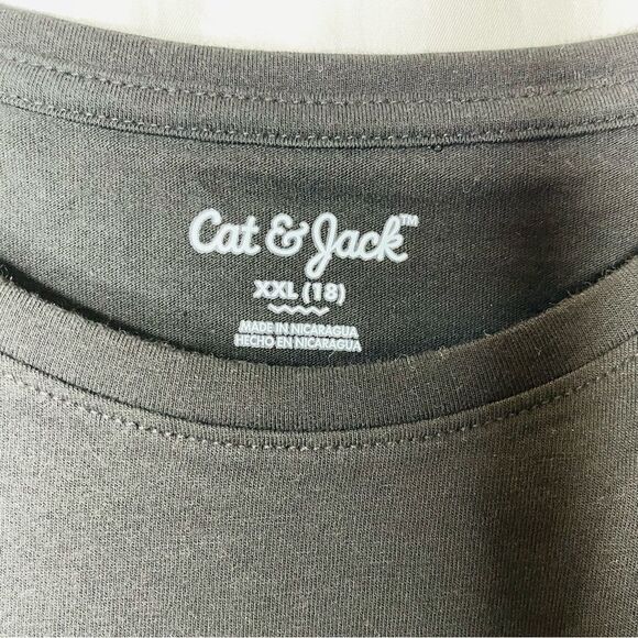 Cat & Jack NWT Unicorn long sleeve Girls Shirt, Size XXL (18) BLACK SHIRT - Picture 3 of 11